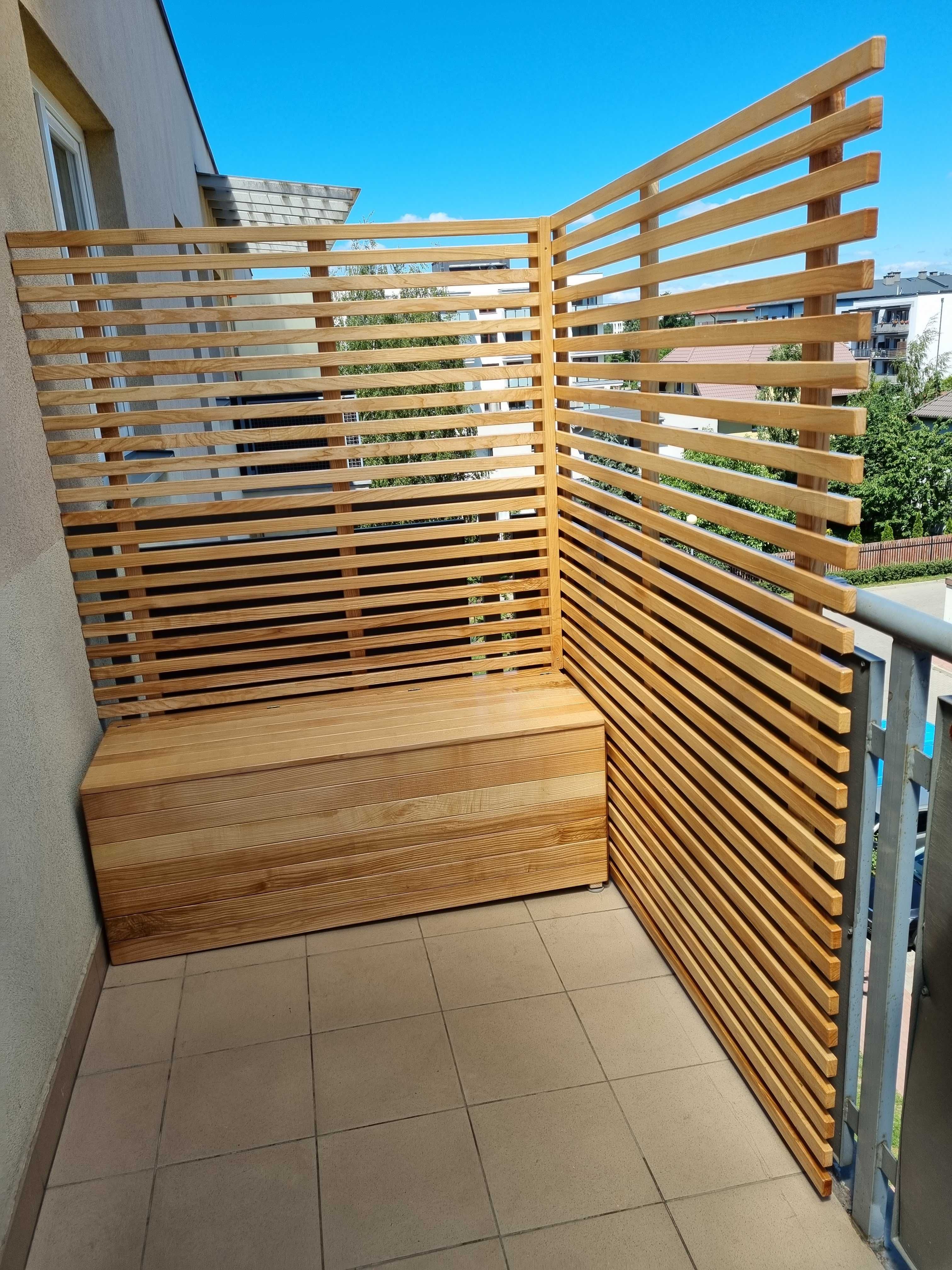 Nowoczesna donica balkonowa z pergolą skrzynia pergola balkon ogród