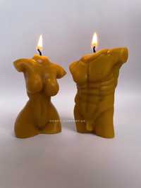 Натуральные восковые свечи силуэт подарок на свадьбу День Рожденья