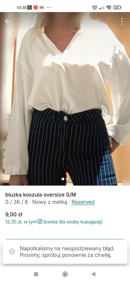 bluzka koszulowa oversize