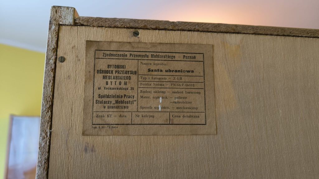 Szafa otwierana PRL vintage
