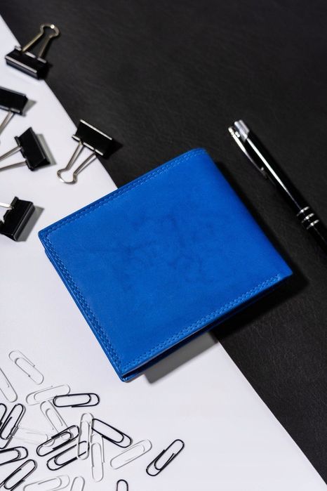 duży, skórzany portfel męski bez zapięcia - always wild