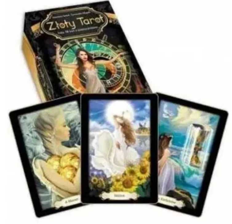 Złoty Tarot - Wróżbita Soleil, Tarocistka Magda Książka plus karty