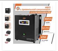 ИБП, Дбж с правильной синусоидой LPY-W-PSW-800VA+ (560Вт) 5A/15A