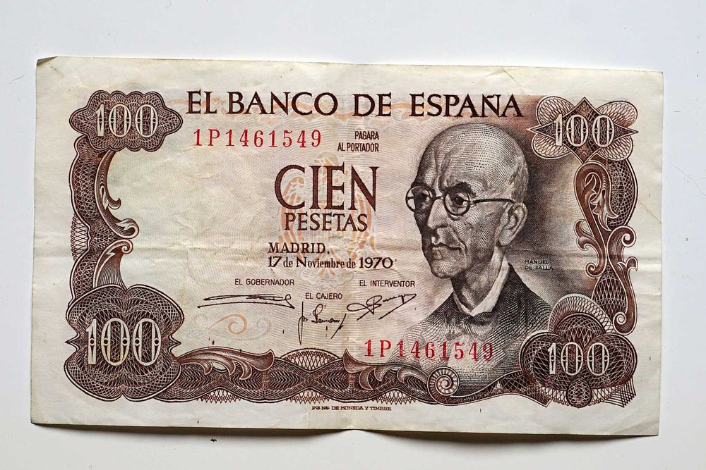 Nota de 100 Pesetas - 1970