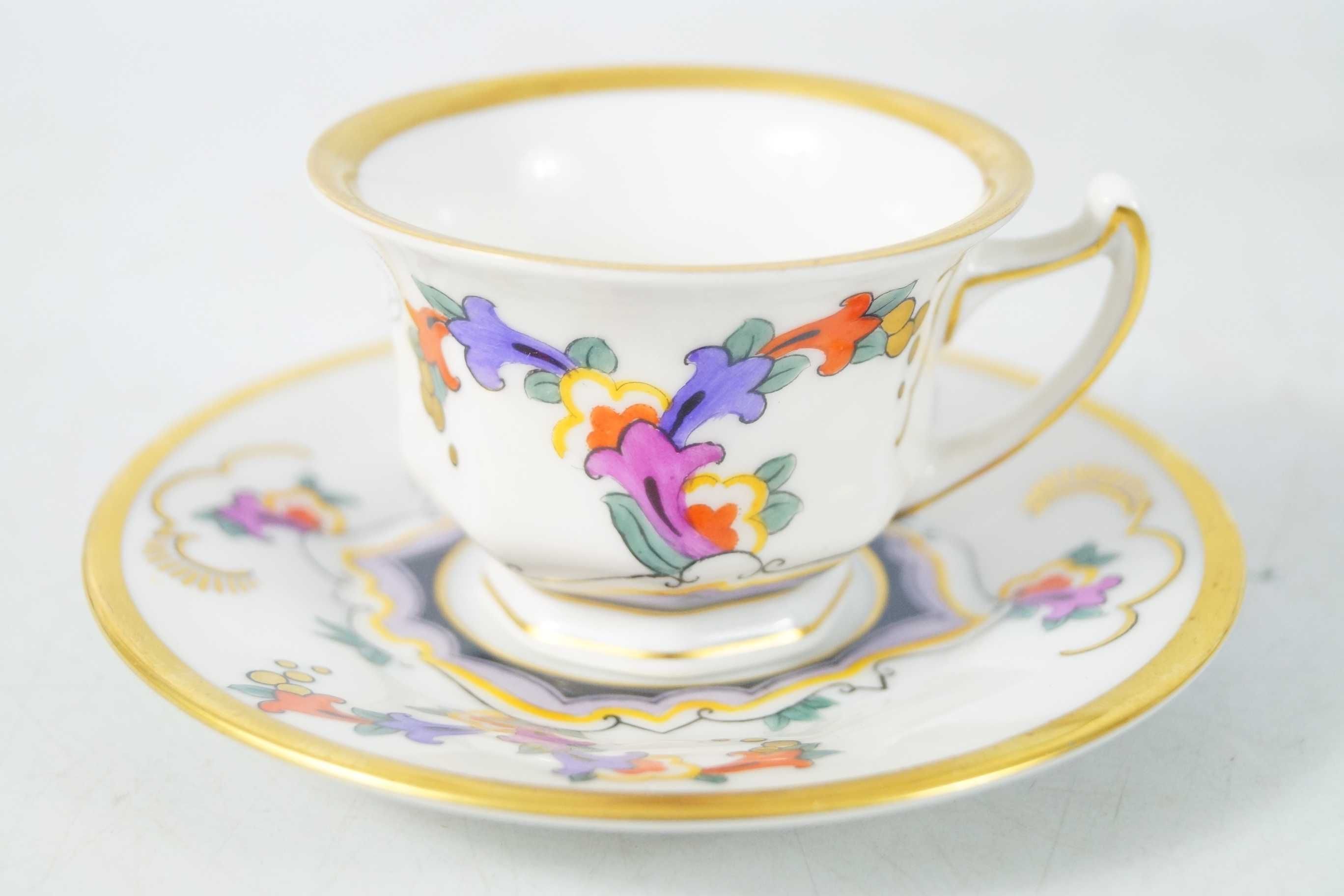 Rosenthal Butterfly piękna ręcznie malowana filiżanka espresso