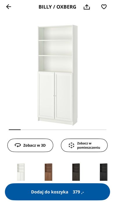 Regał billy z drzwiczkami IKEA