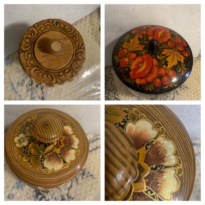 Емкость для сыпучих чая деревянная из глины хрустальная