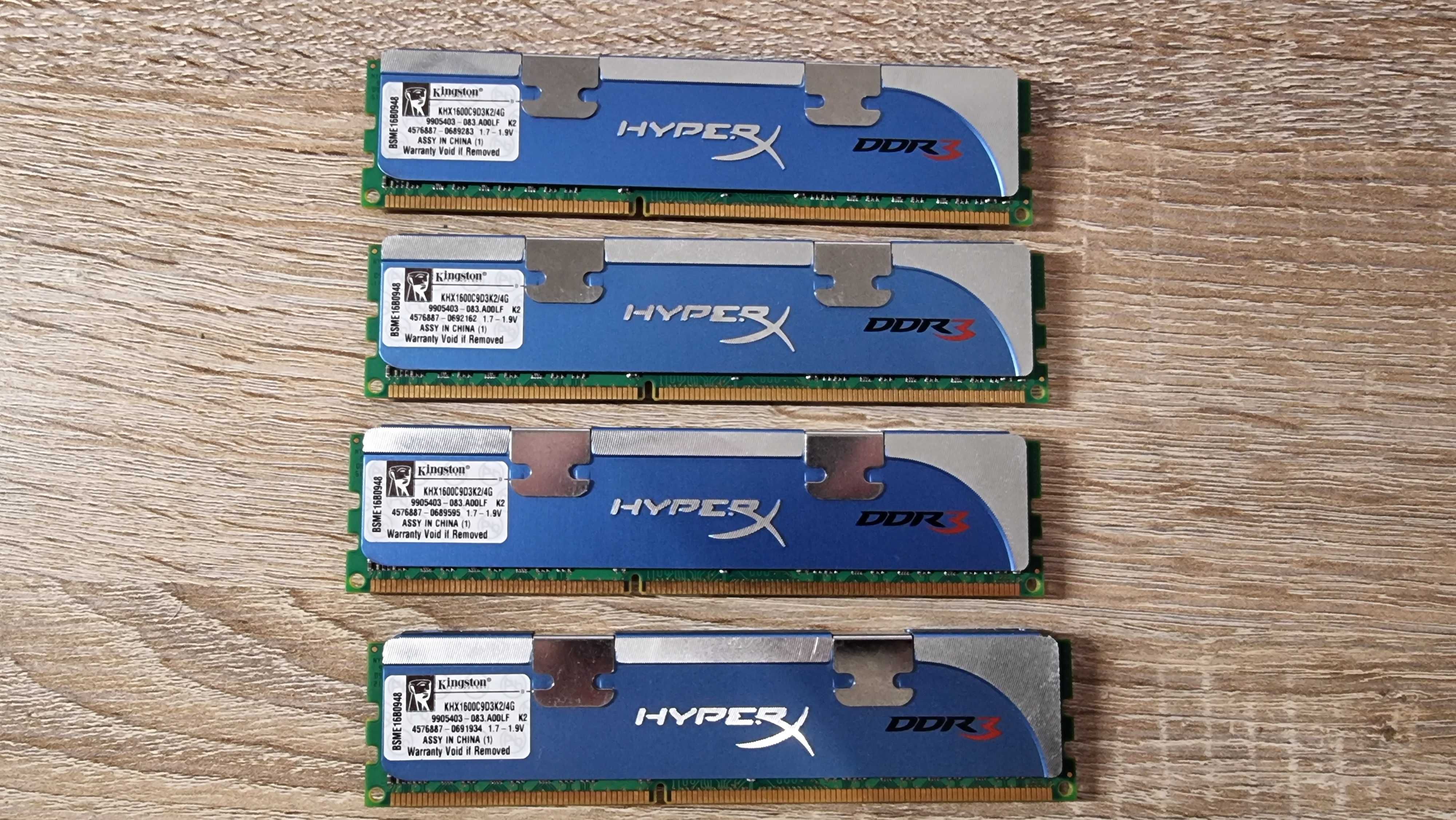 8 GB RAM 4x2GB Kingston khx1600c9d3k2/4g DDR3