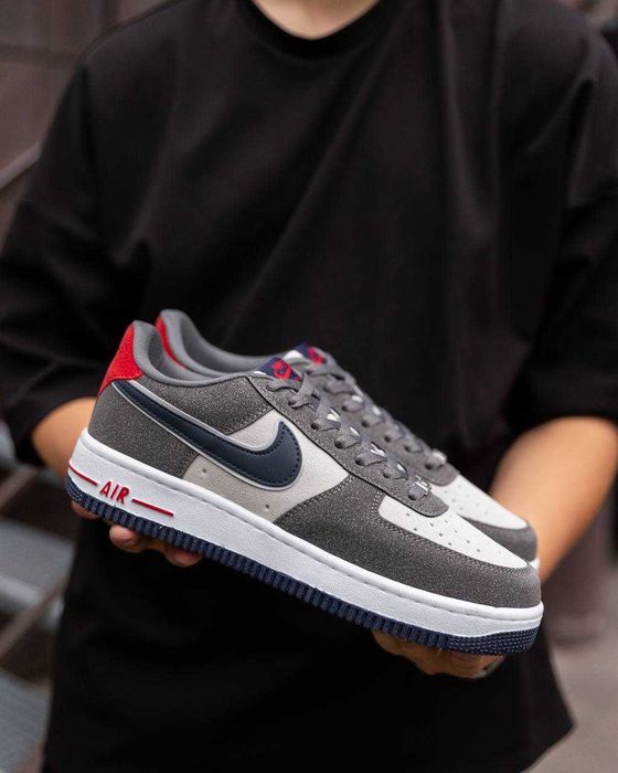 Кросівки Nike Air Force Grey Blue Red premium i96
