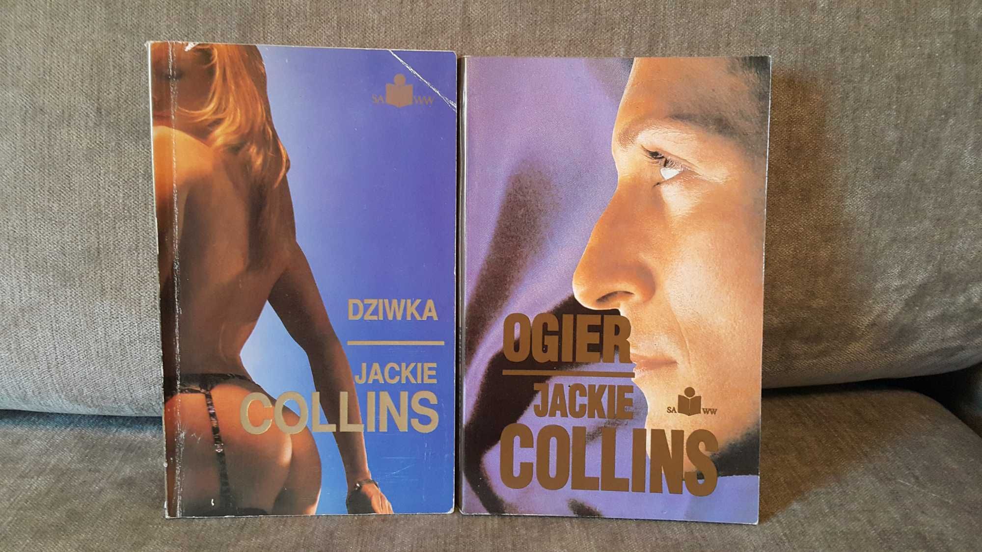 Książki Jackie Collins - romanse - 2 szt. komplet