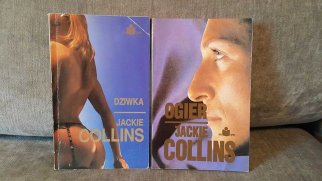 Książki Jackie Collins - romanse - 2 szt. komplet