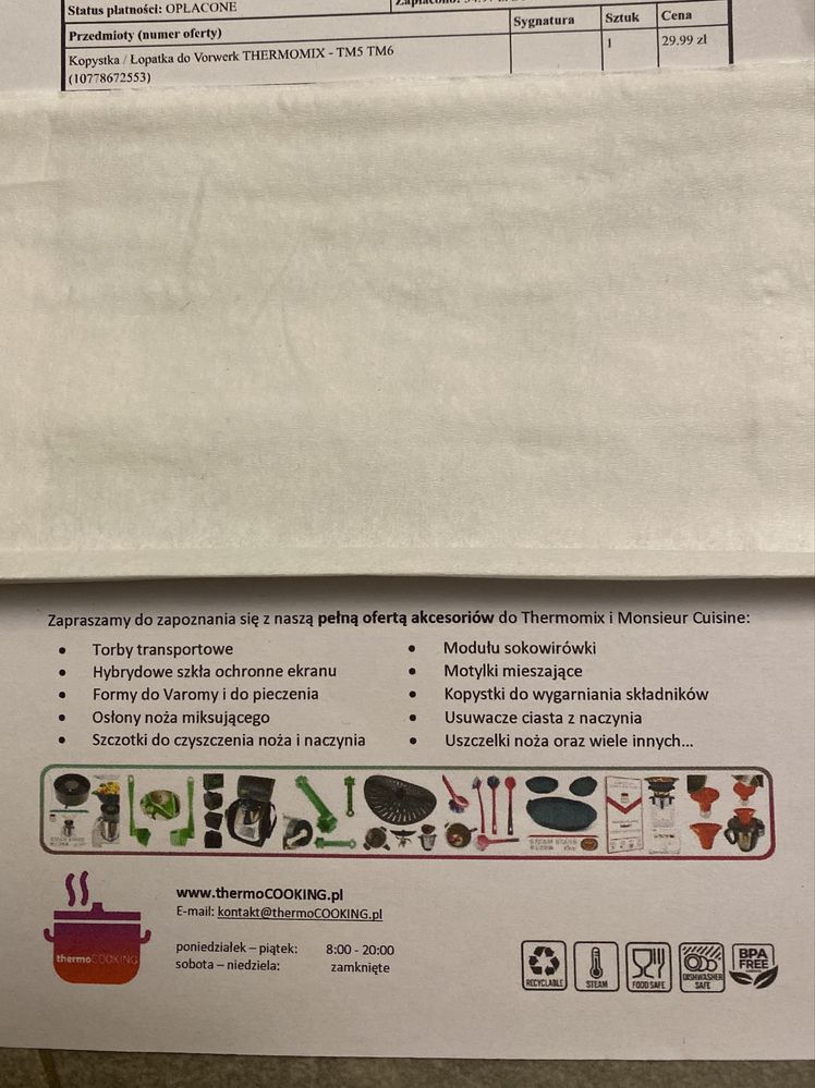 Kopystka do naczynia rozdrabniajacego