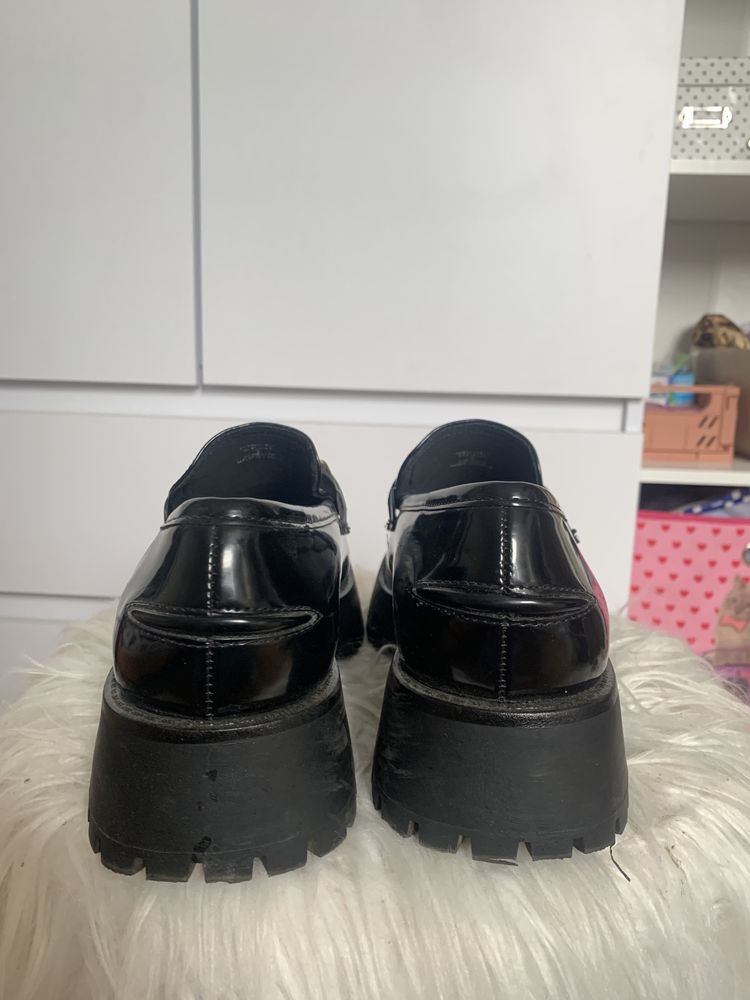 Mokasyny loafersy czarne asos