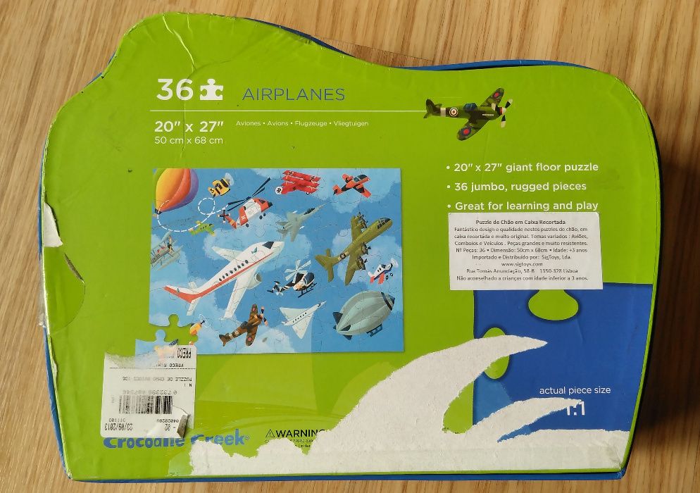 Jogo/Puzzle infantil AIRPLANES 2012 da Crocodile Creek