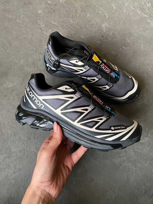 (БЕЗ ПЕРЕДОПЛАТИ)Salomon XT-6 Gore-Tex Black Grey White Соломони ХТ-6