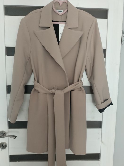 Marynarka purpura ciepły beż uniwersalny