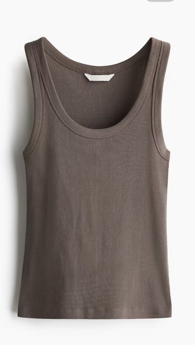 Базова майка в рубчик від H&M нова модель базовий топ h&m