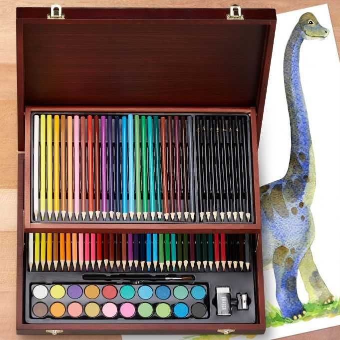 Etui do malowania deluxe dla dorosłych kredki zestaw z walizką