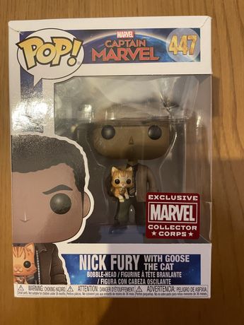 Nick fury with goose funko pop marvel collector corps
