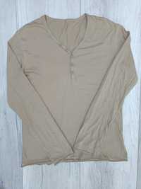 Beżowa bluzka męska na długi rękaw, longsleeve, rozmiar XL / 42