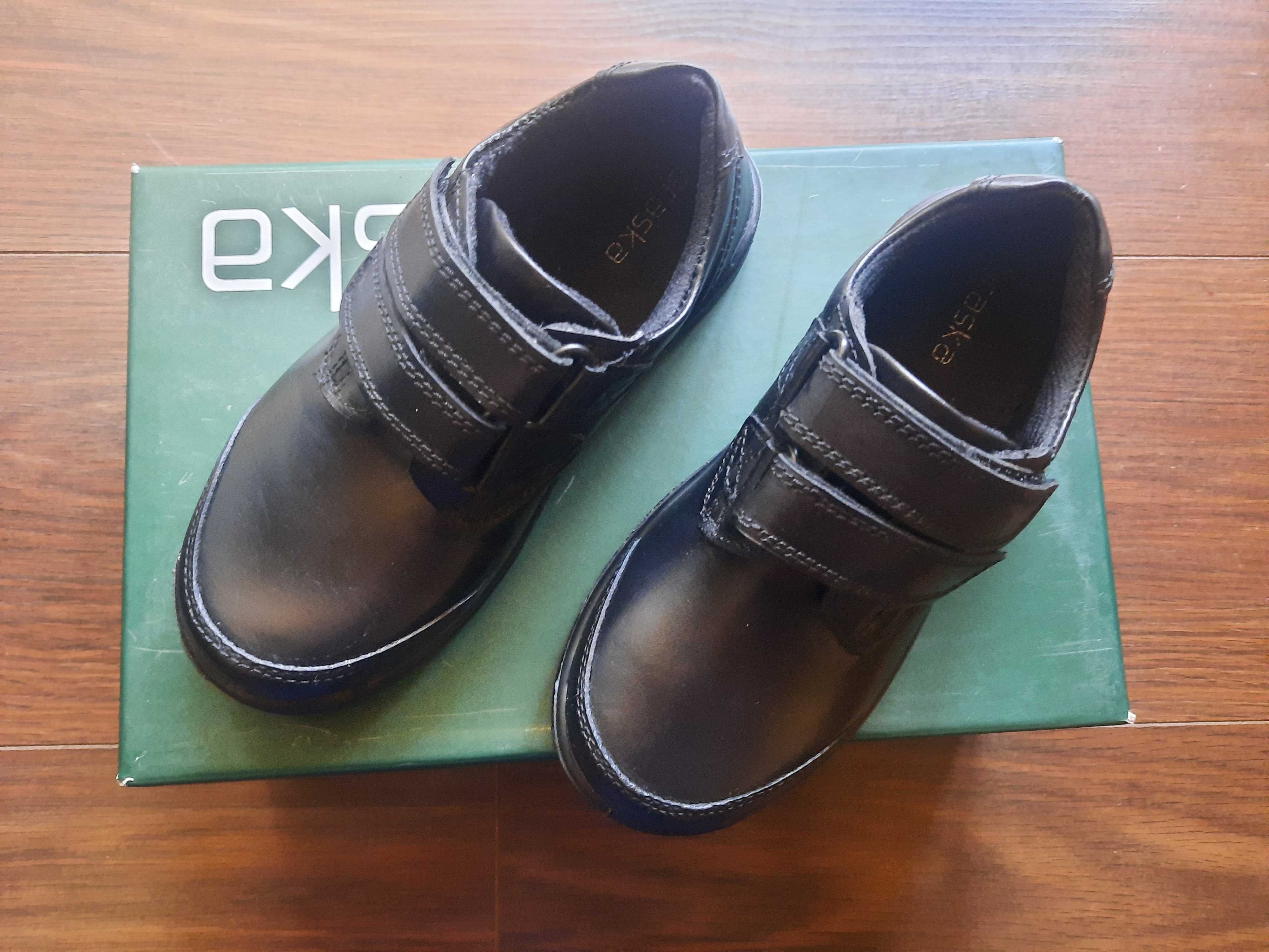 Новые классические туфли Braska на липучках на мальчика, кожа, 29-30