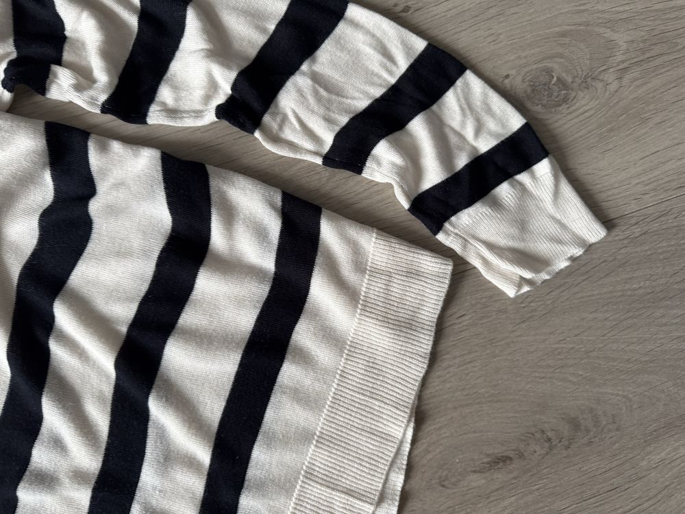 Кофта вільного фасону оверсайз у смужку біла чорна zara s
