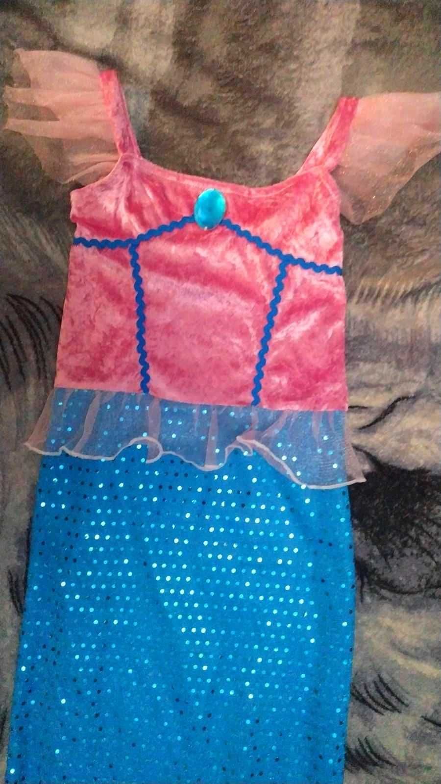 Карнавальное платье русалки на девочку 8-9 лет