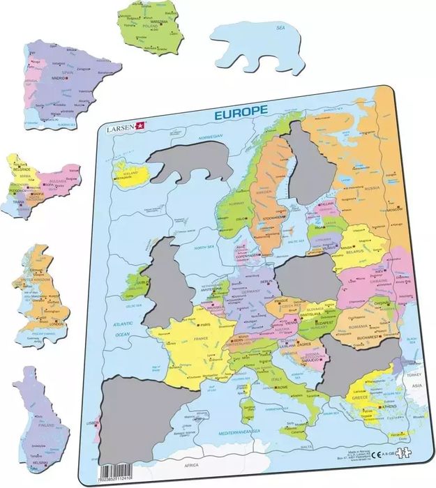Układanka Mapa Europa polityczna Maxi. Larsen