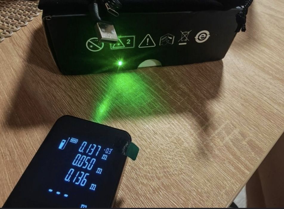 Dalmierz laserowy zielony Hilda 120m USB C