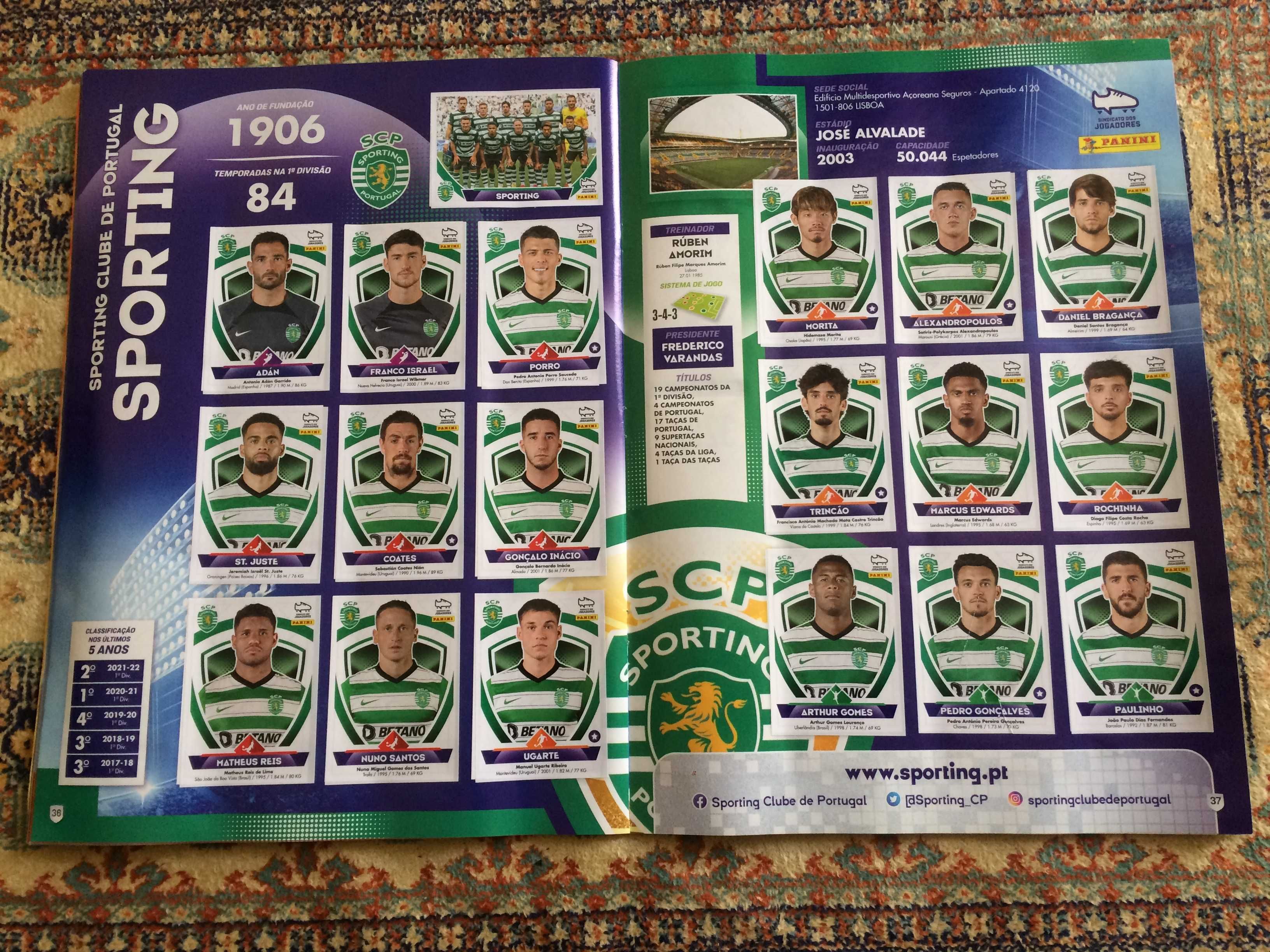 Caderneta completa cromos Panini , liga Bwin época 2022-23