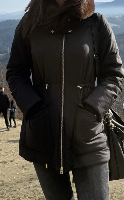 Парка з наповненням верблюжої шерсті та норкою на капішоні