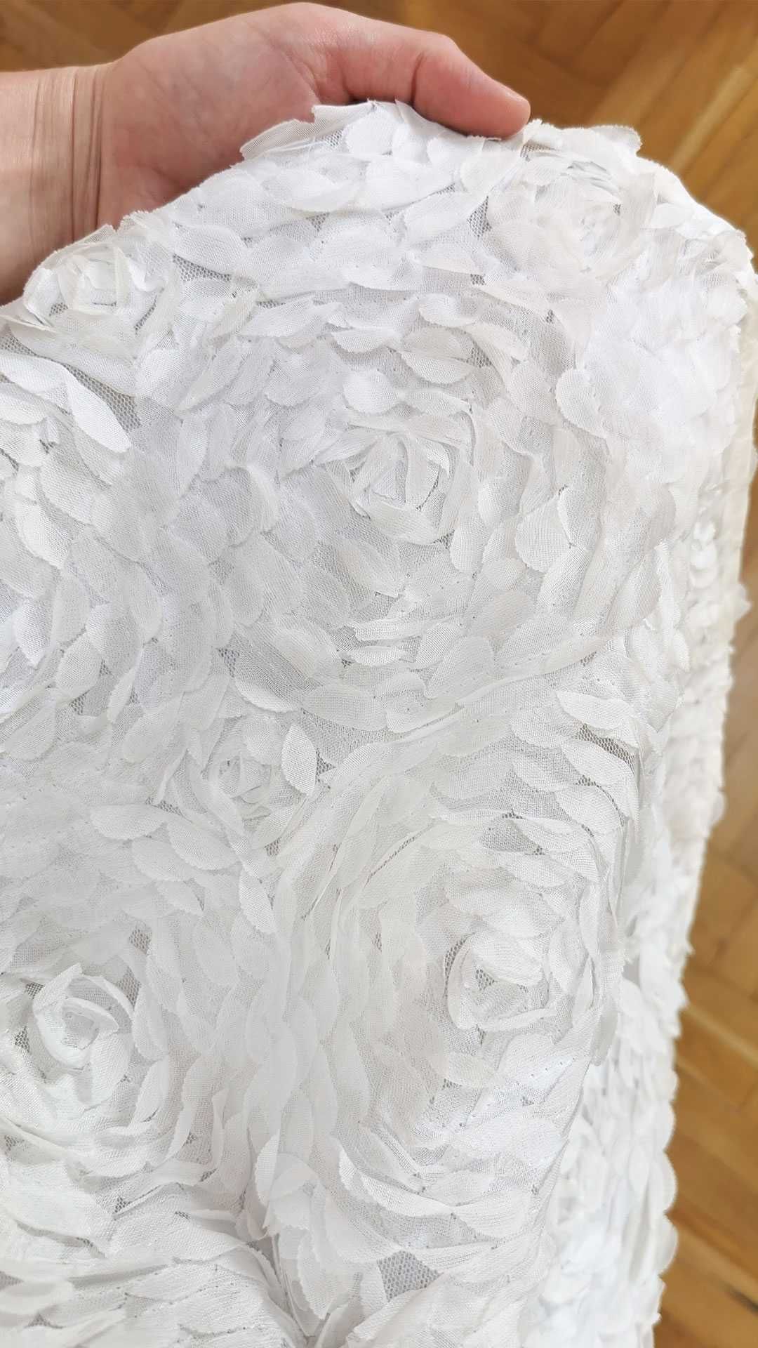 Sukienka koktajlowa na wesele beżowa S/M