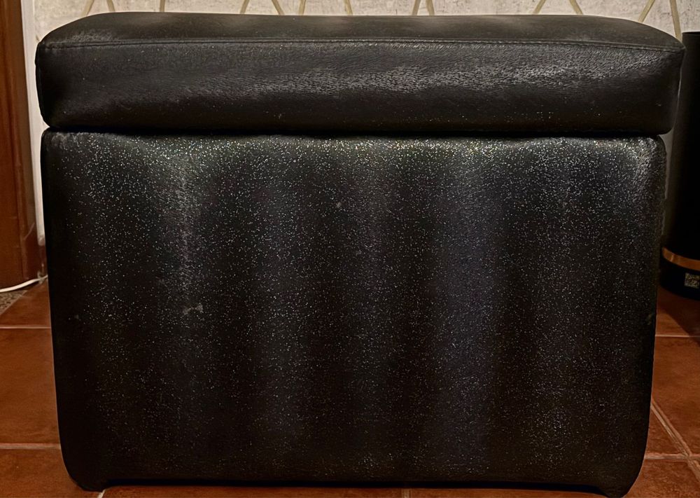 Pouf com bau preto