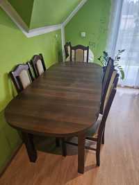 Stół rozkładany plus 6 krzeseł