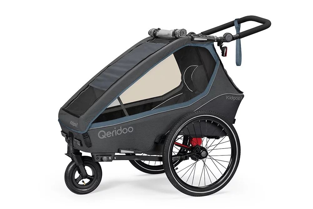 Qeridoo Kidgoo 1 Navy Blue wozek przyczepka rowerowa