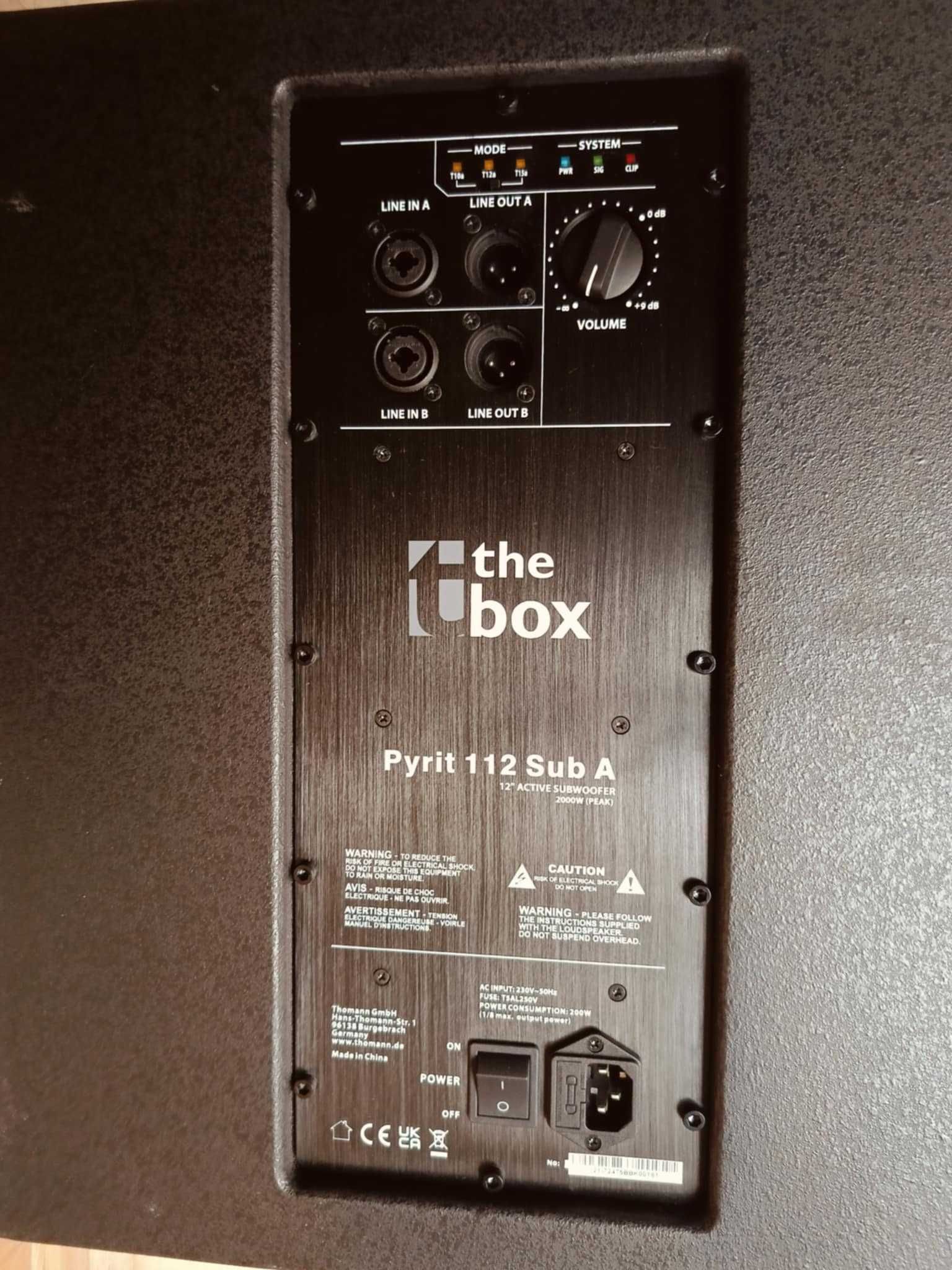 Subwoofer Aktywny the box Pyrit 112 Sub A