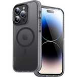 Etui Iphone 14 Pro Max Półprzeźroczyste Czarne Case Plecki Magsafe