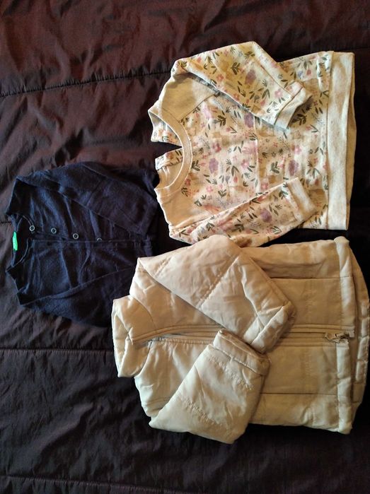 8 lotes de roupa de menina 1-2 anos