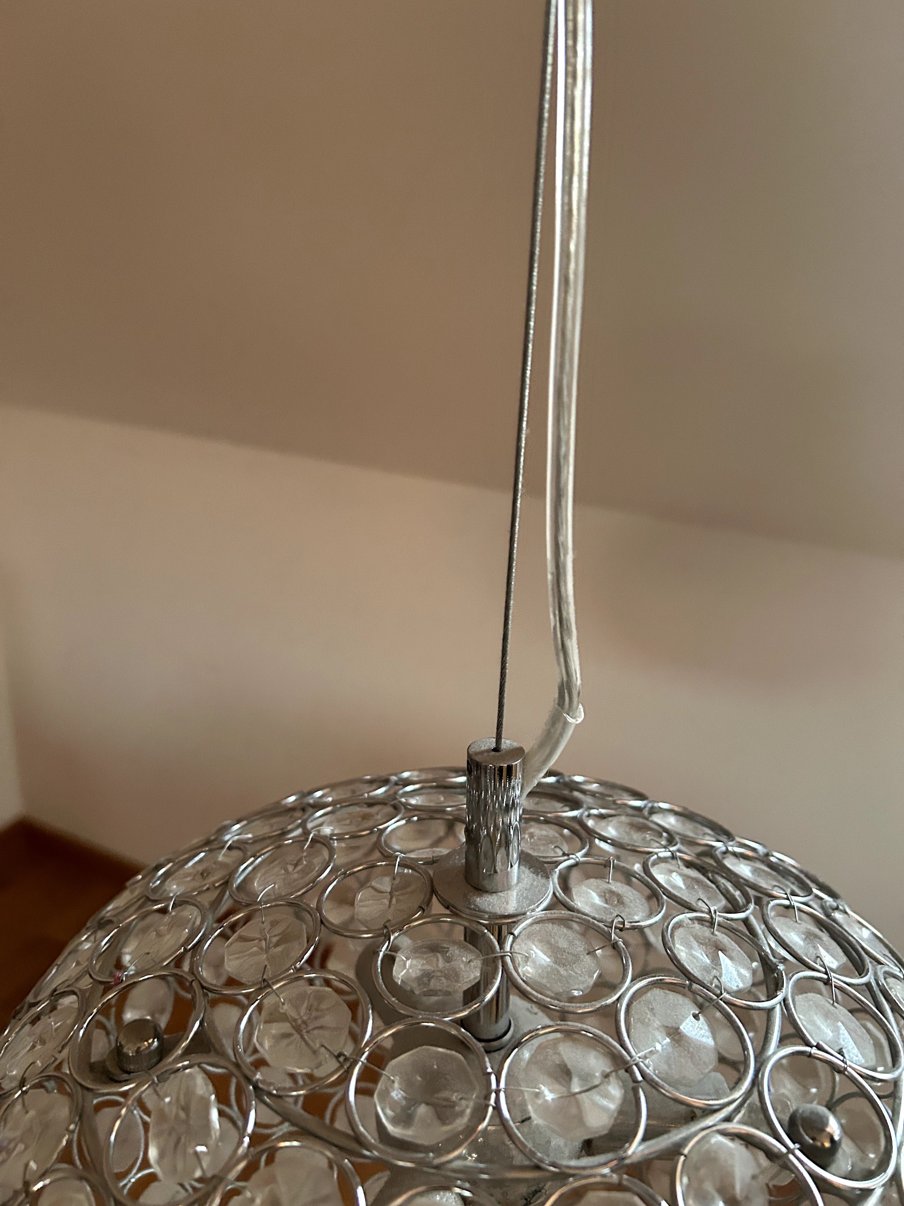 Lampa agata meble kryształki owalna vintage