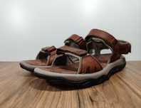 Sandały Clarks Yacht Spin skórzane męskie brązowe 42 / 43  27,5cm