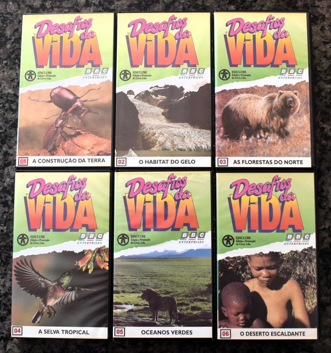 "Desafios da Vida" de David Attenborough (BBC) 37 Cassetes VHS