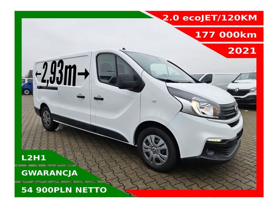 Fiat Talento L2H1 *54900zł NETTO* 2.0ecoJET/120KM  Klimatyzacja, Tempomat, Keyless, Czujniki parkowania, Kamera