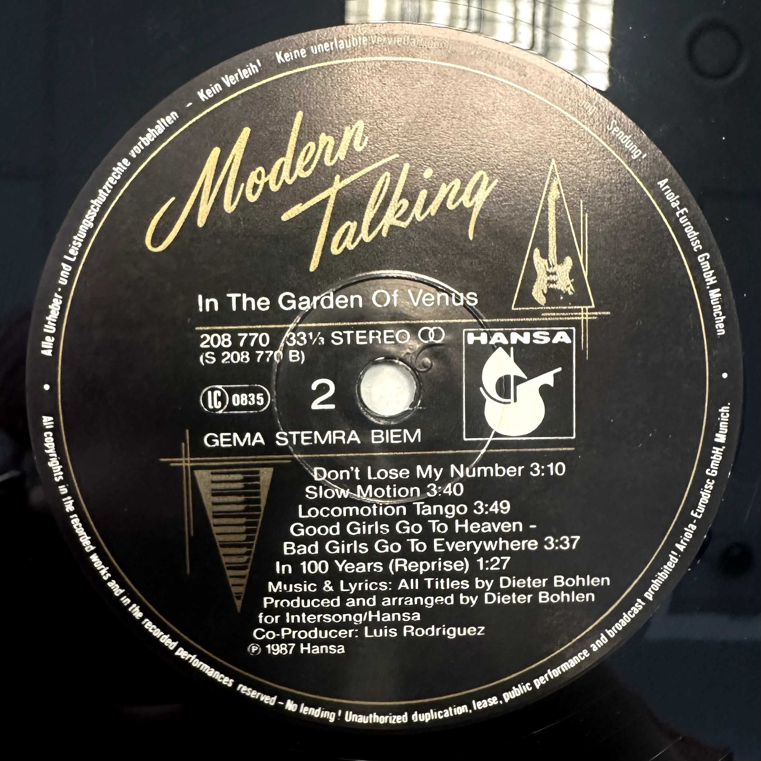 Modern Talking - In The Garden of Venus (Vinyl, 1987, Germany)