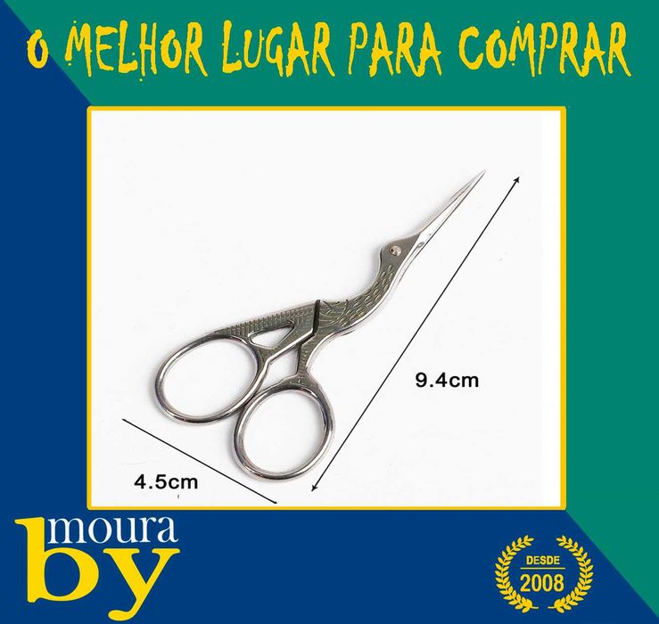 Tesoura de costura modelo cegonha