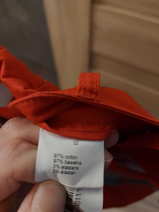 Czerwone spodnie Wólczanka- Lambert. XXS/32, bawełna