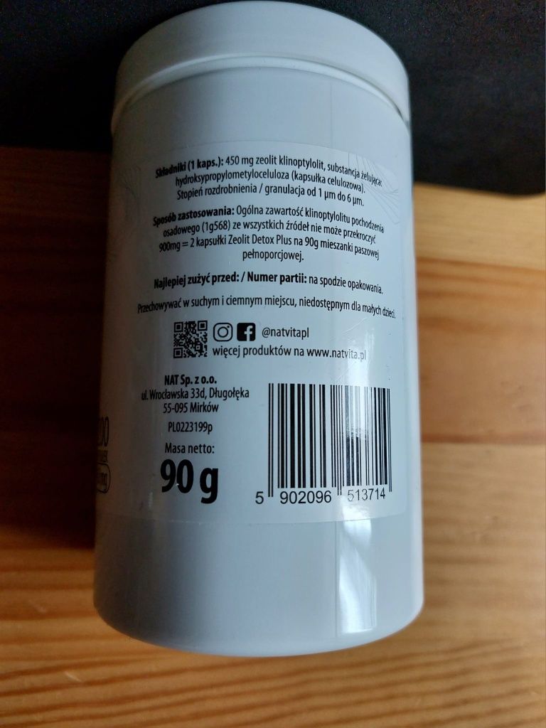 Zeolit Detox Plus, 200 kapsułek