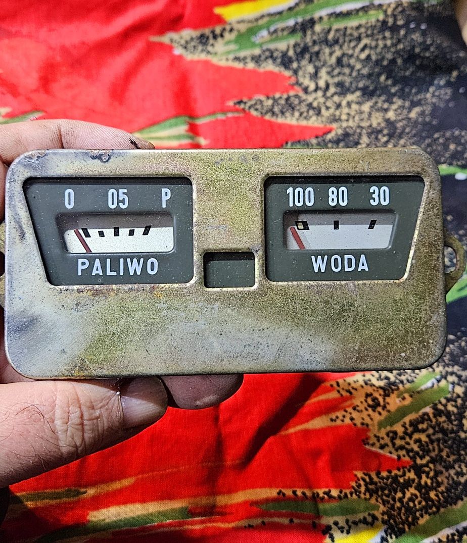 Wskaźniki paliwo, woda Żuk, Nysa, Warszawa, Syrena  PRL Zabytek Pafal