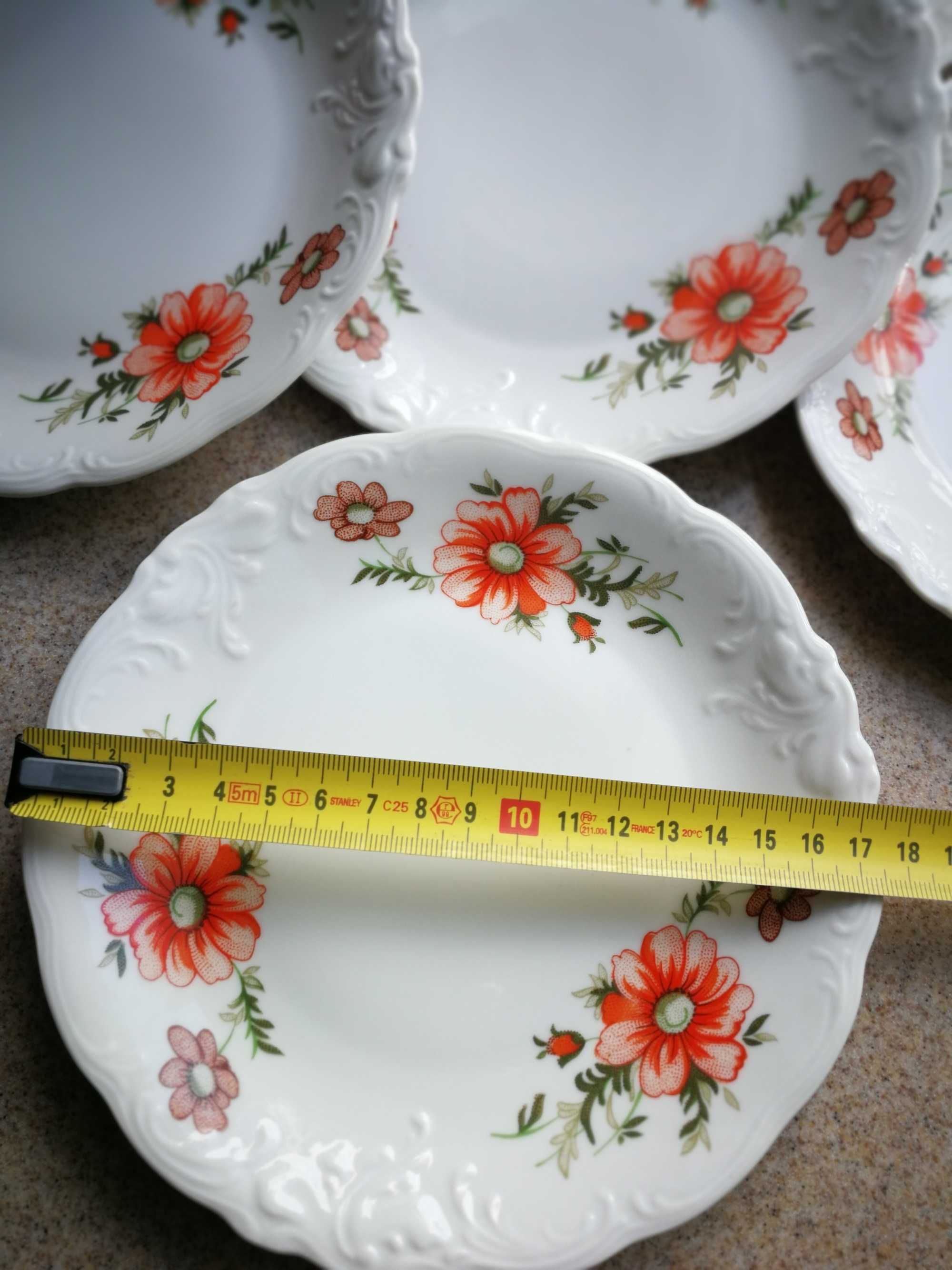 WAWEL Talerzyki deserowe/śniadaniowe 7 szt. porcelana z lat 80-tych