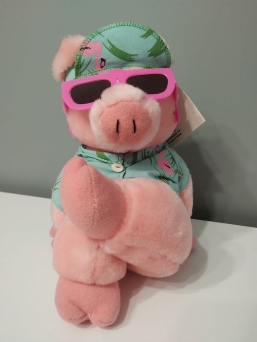 Pluszowa świnka Vintage retro zabawka