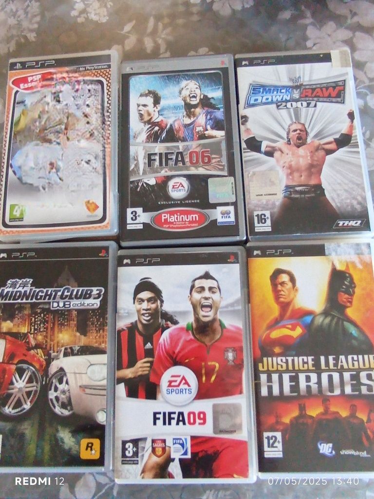 Jogos PSP na caixa